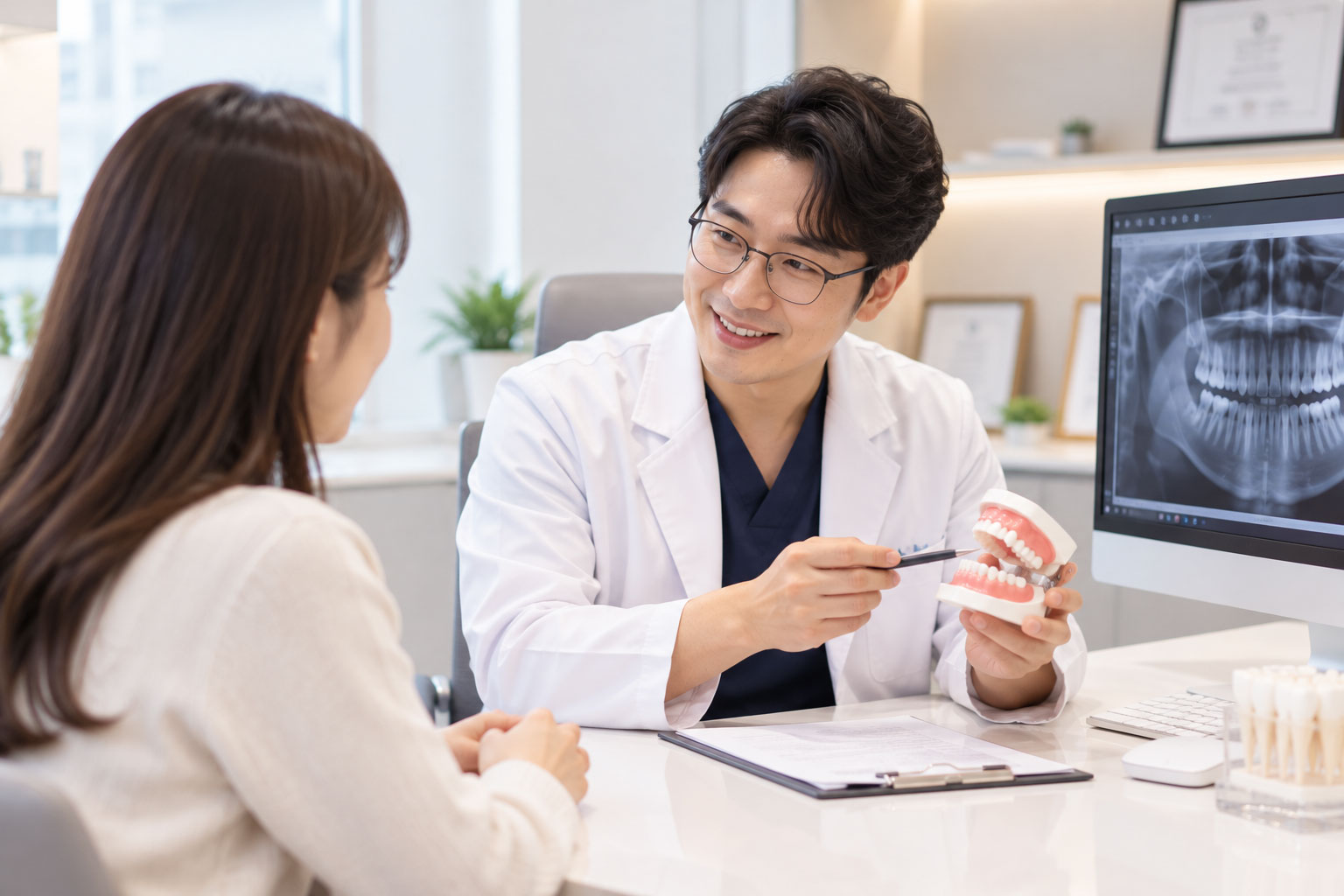 환자를 상담하는 대표원장